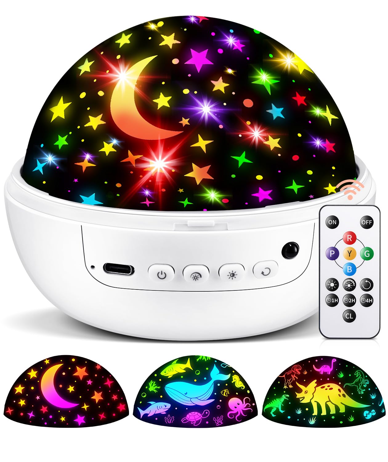 COOLNIGHT proyector frontal mostrando diseño compacto y fácil uso