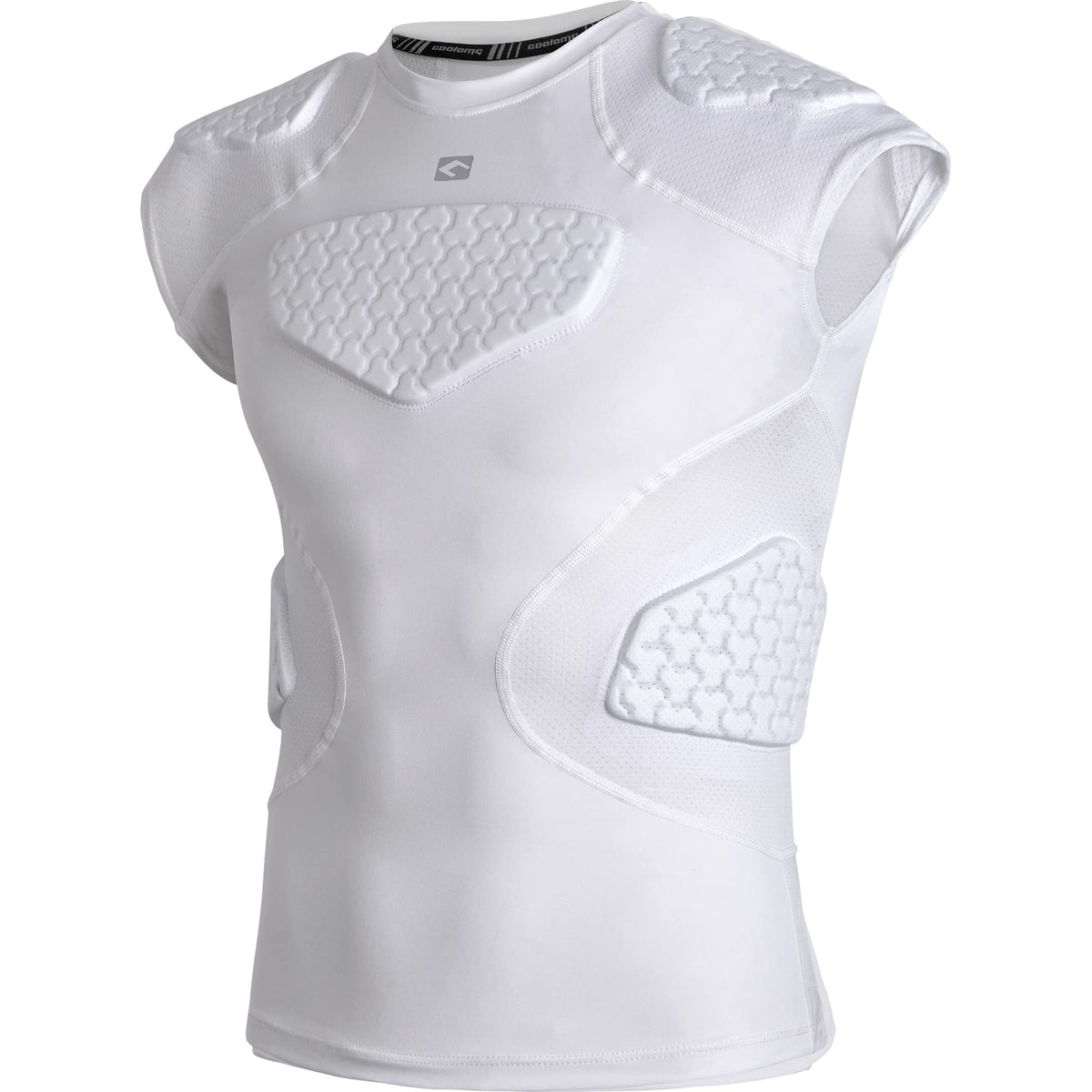 COOLOMG camiseta acolchada frontal mostrando protección y ajuste cómodo