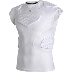 COOLOMG camiseta acolchada frontal mostrando protección y ajuste cómodo