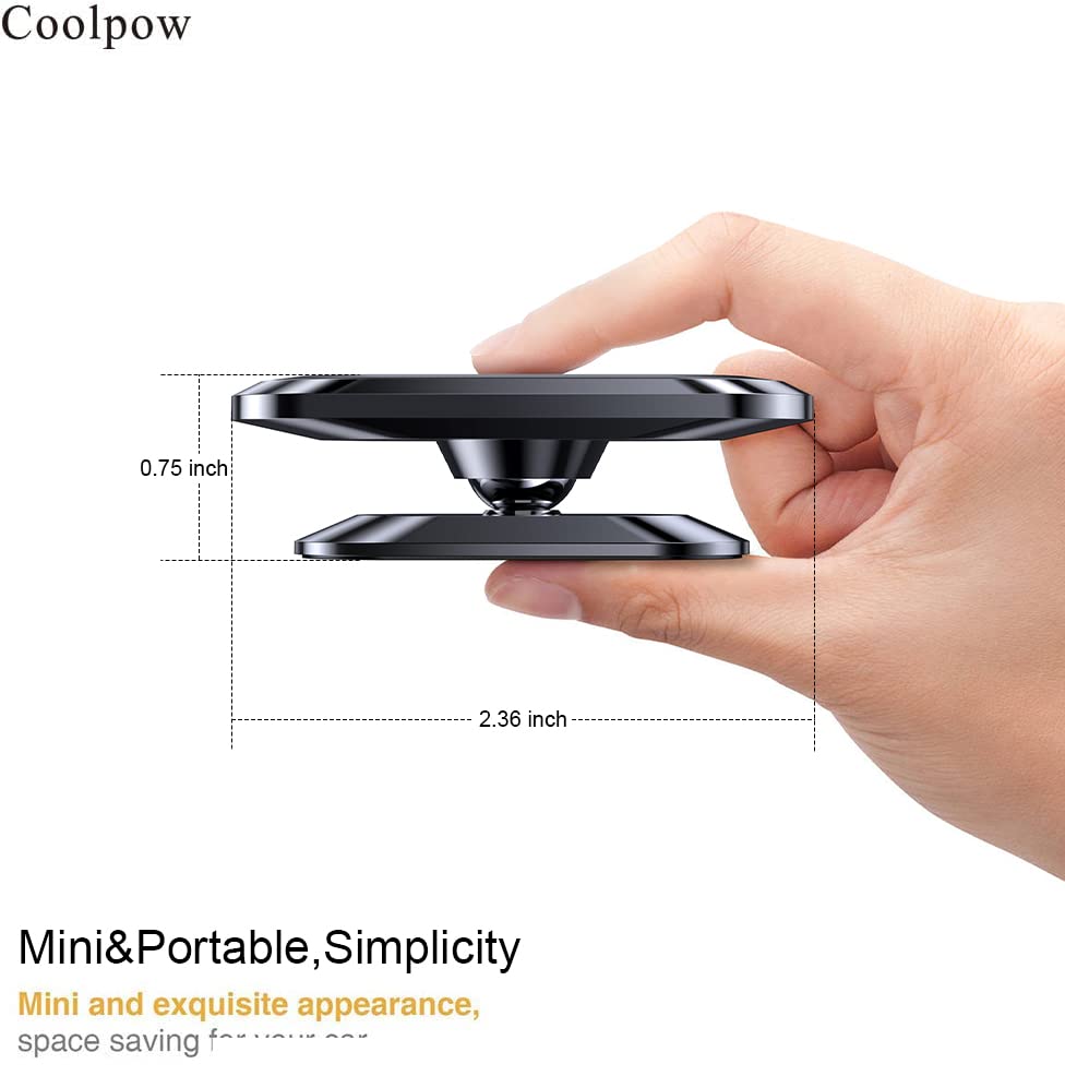 Coolpow soporte en interior de coche mostrando uso cotidiano cómodo