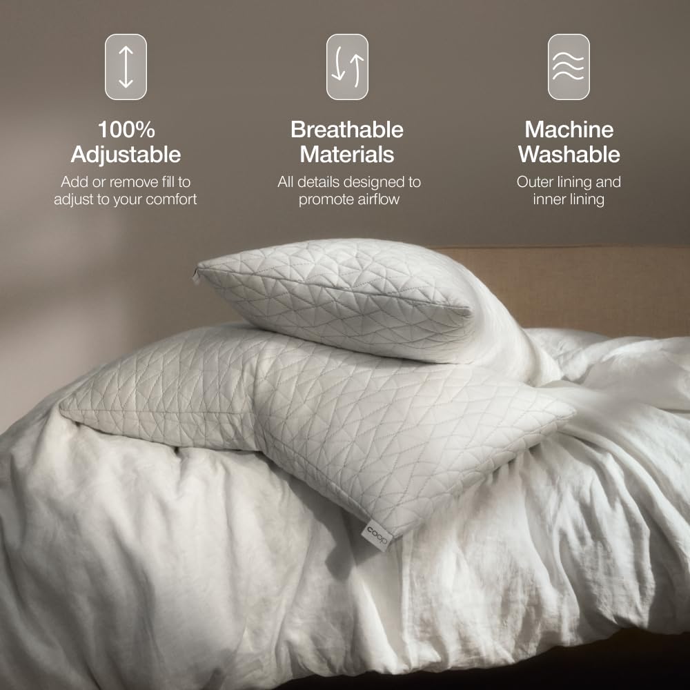 Coop Home Goods espuma visco troceada en detalle para soporte adaptable
