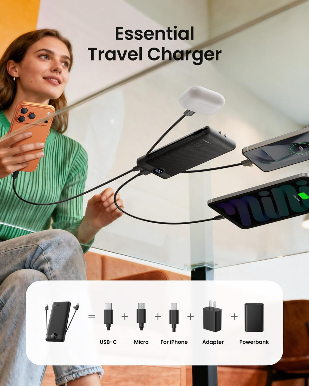 Coowisty charging two devices simultaneously for multitasking convenience