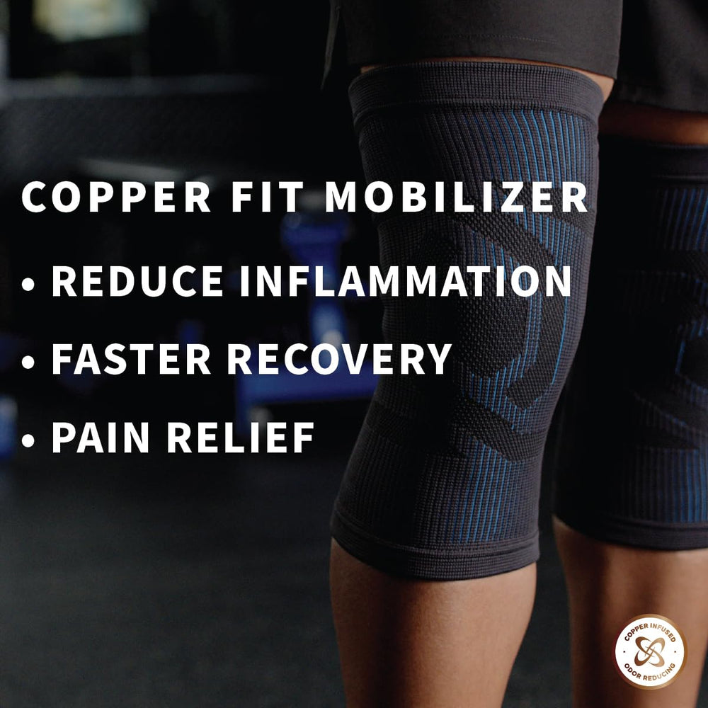 Copper Fit detalle del tejido LumaCore Blu mostrando textura respirable y confort