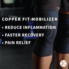 Copper Fit detalle del tejido LumaCore Blu mostrando textura respirable y confort
