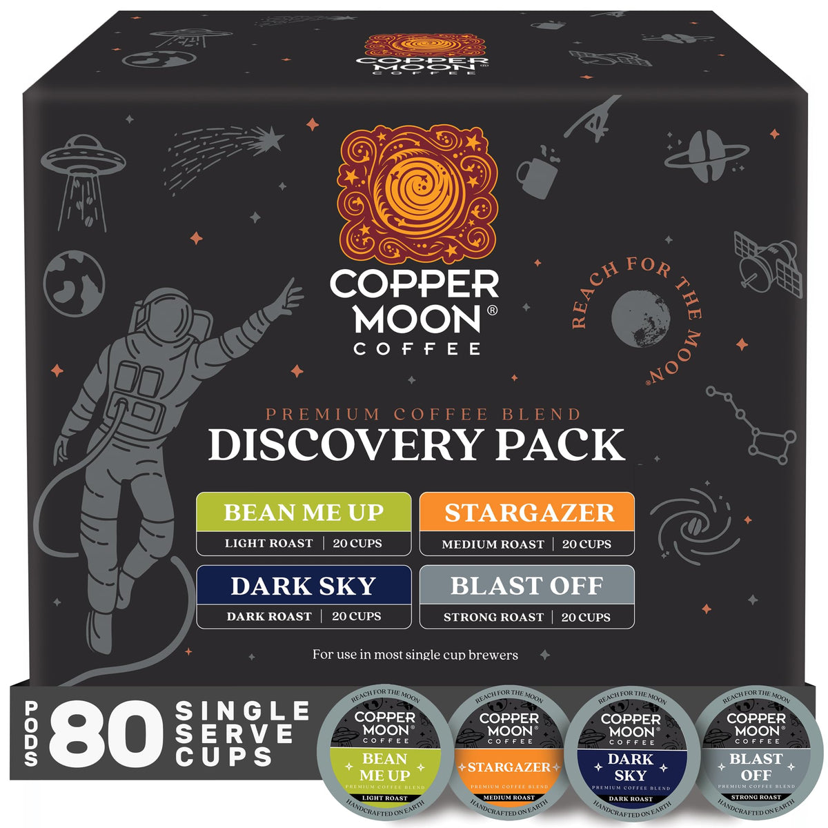 Copper Moon frente del paquete mostrando variedad y cantidad