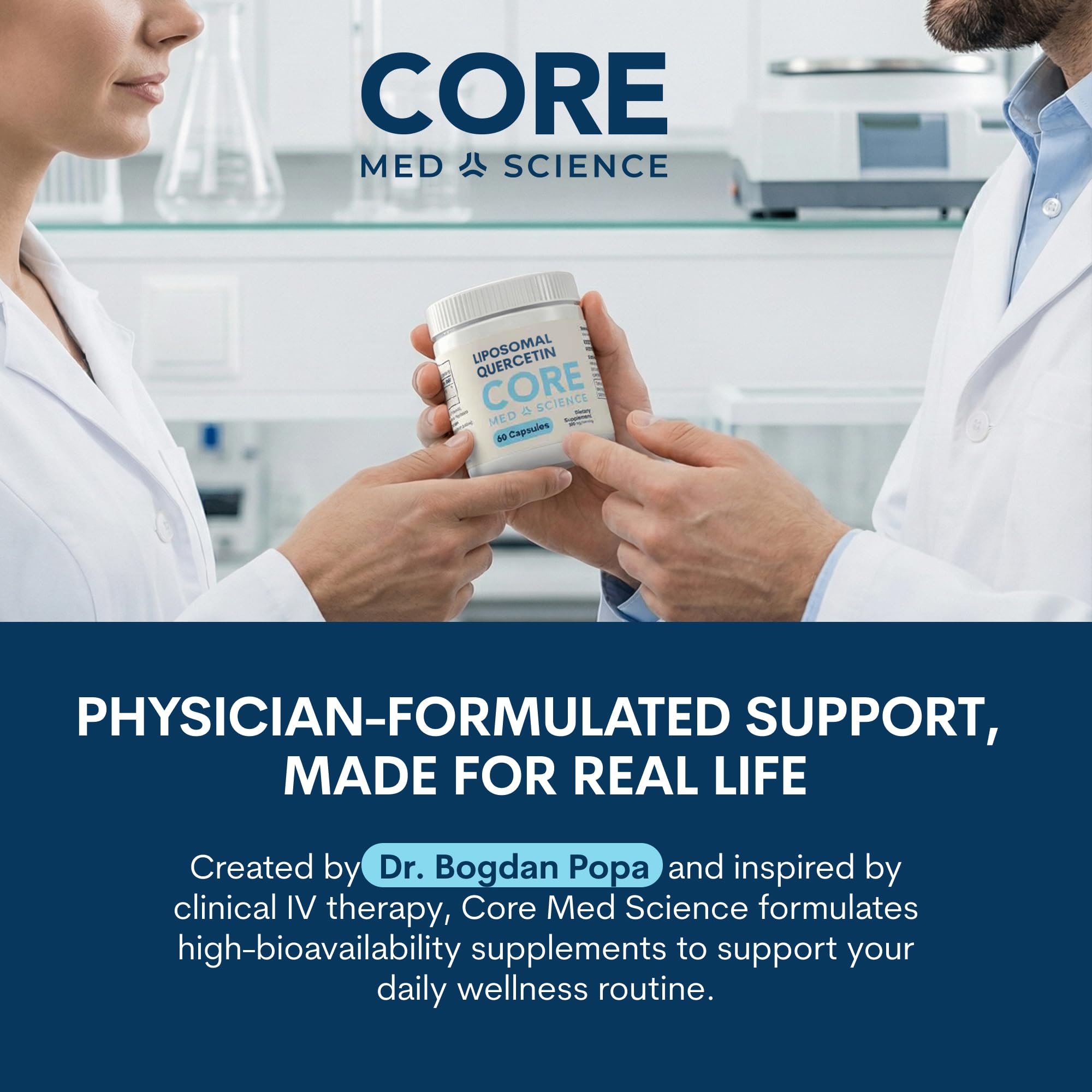 Core Med Science producto en ambiente de bienestar mostrando integración diaria