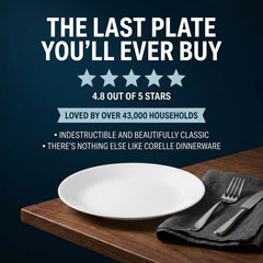 Corelle platos apilados ahorro de espacio y fácil almacenamiento
