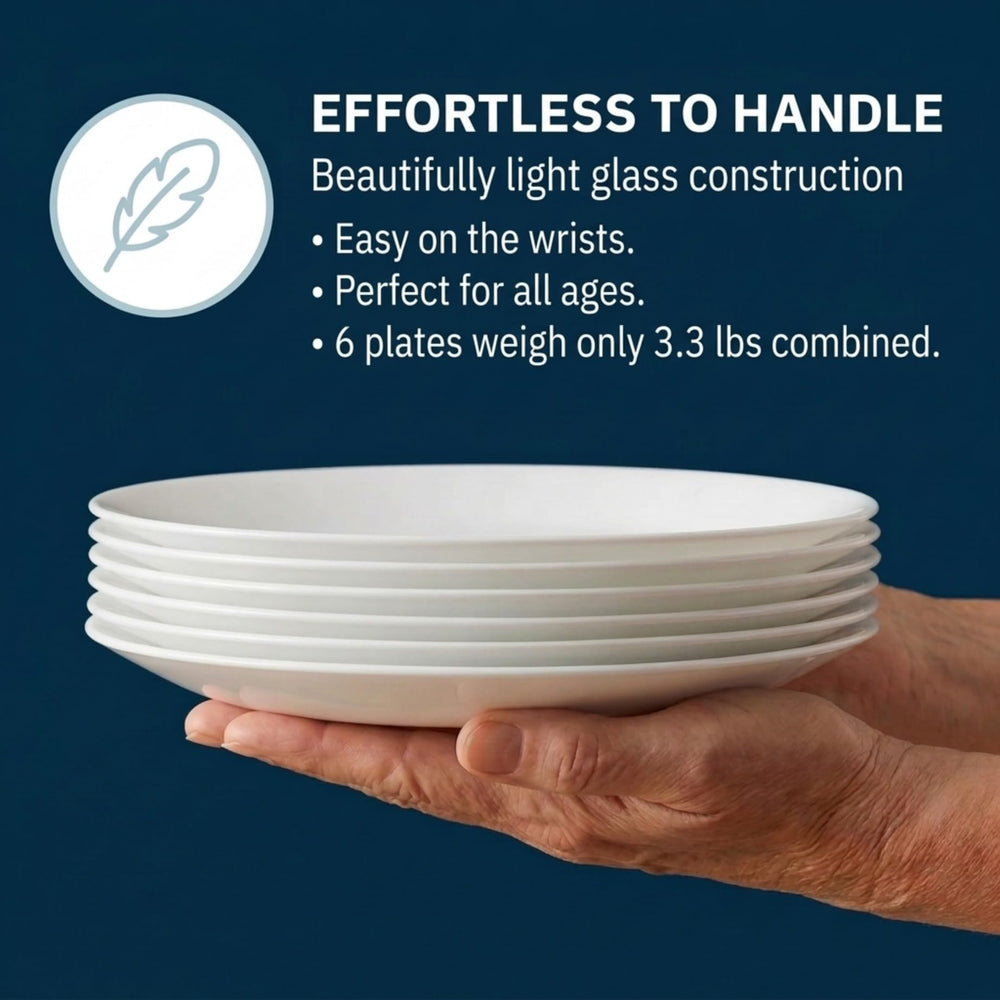 Corelle plato junto a mano escala ligera y manejo cómodo