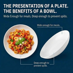 Corelle primer plano del borde que muestra resistencia y acabado liso