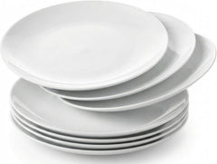 Corelle plato frontal Winter Frost muestra diseño blanco y beneficio duradero
