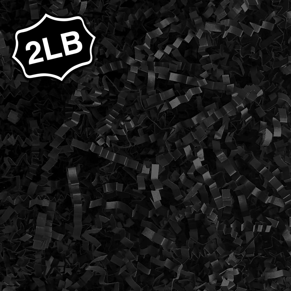 Corlcol paquete frontal de papel rizado negro mostrando el contenido y presentación