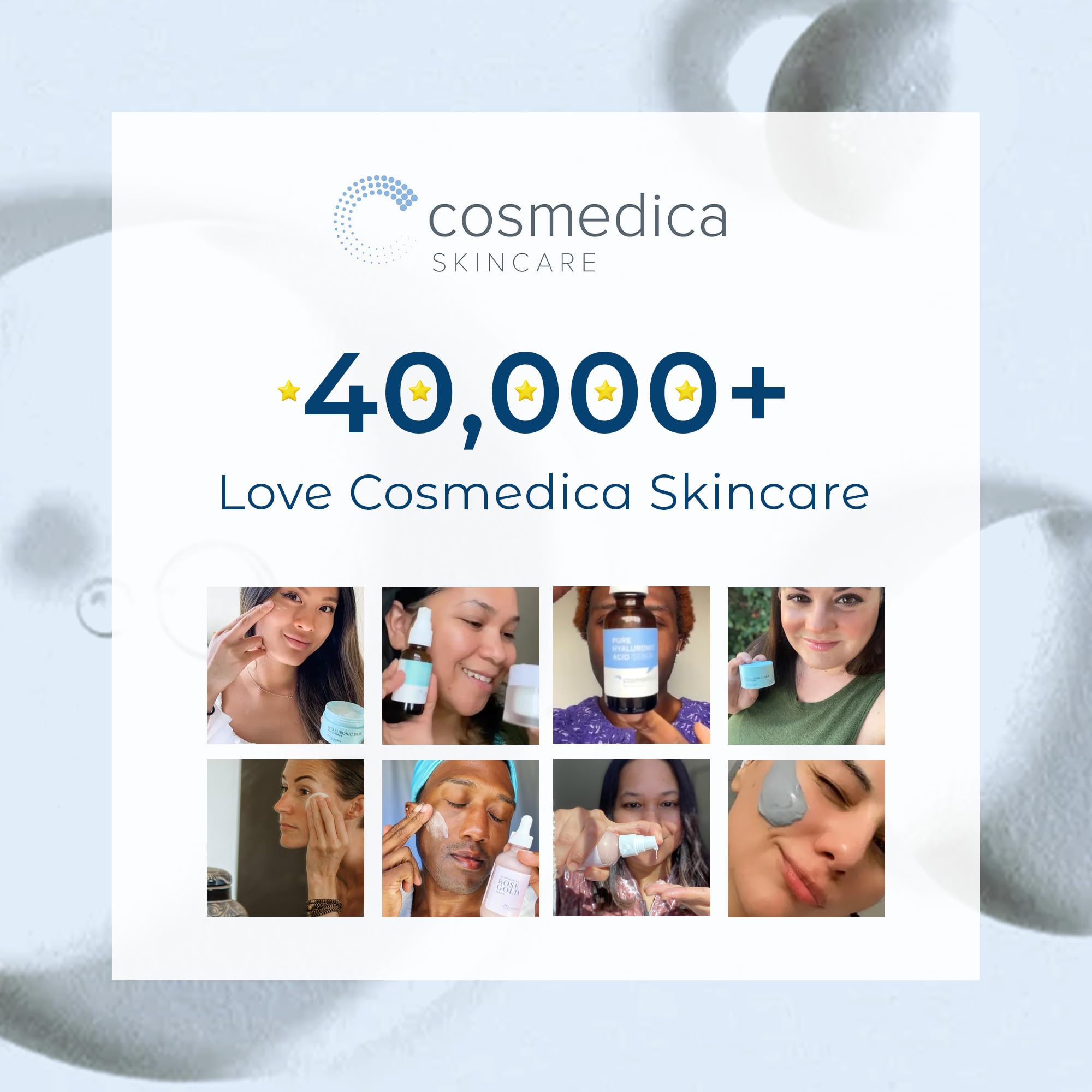 Cosmedica Skincare producto en rutina diaria mostrando uso en baño