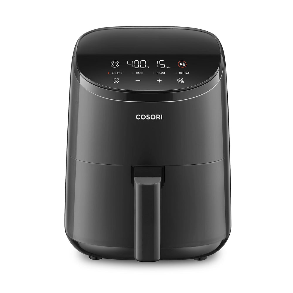Cosori Lite vista frontal mostrando controles y tamaño compacto, conveniencia en encimeras