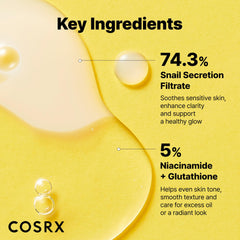 COSRX dispensador dual mostrando mezcla instantánea y control