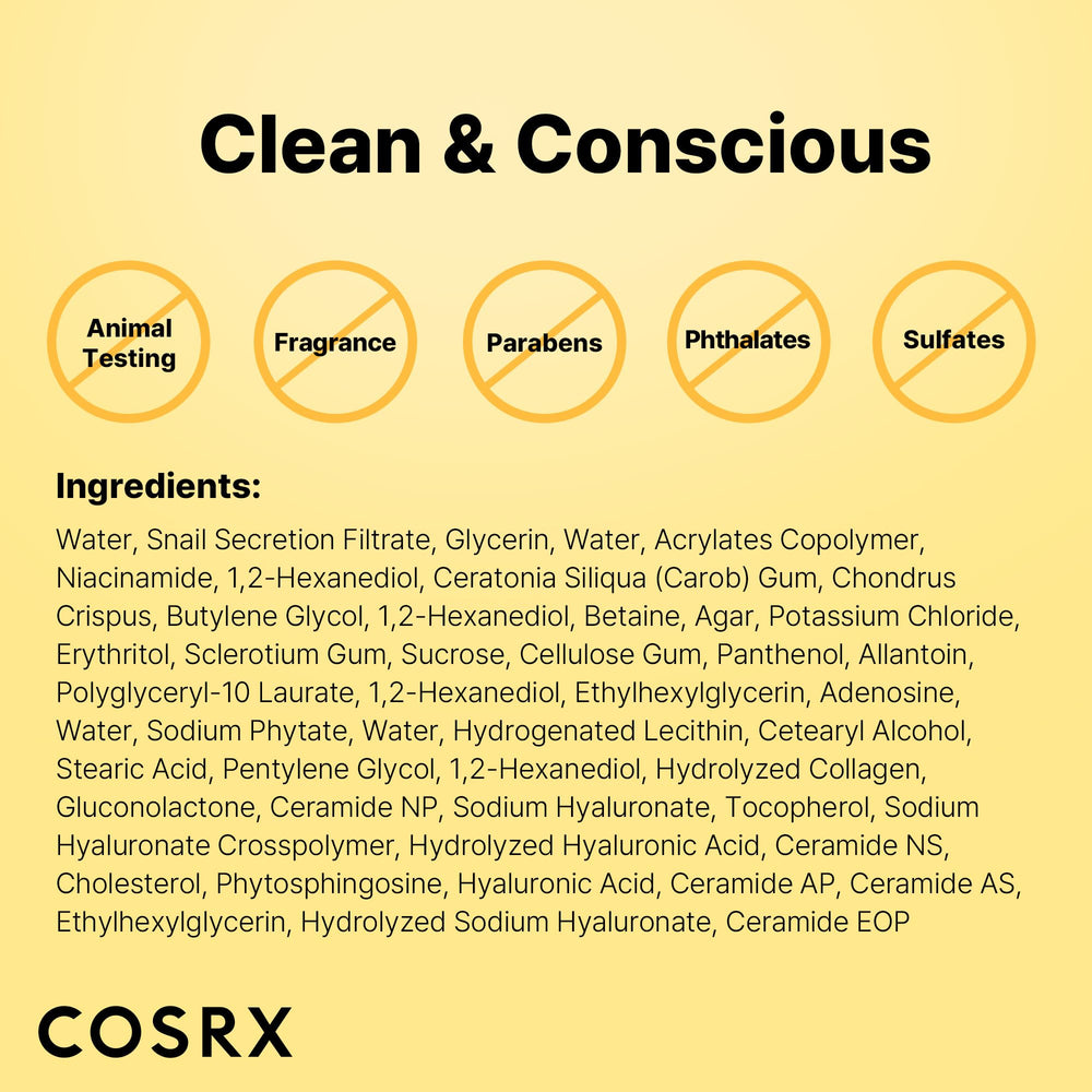 COSRX esencia restante en palma enfatizando nutrición prolongada