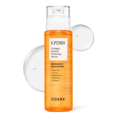 COSRX botella frontal del 5 PDRN Collagen Serum mostrando diseño limpio y volumen