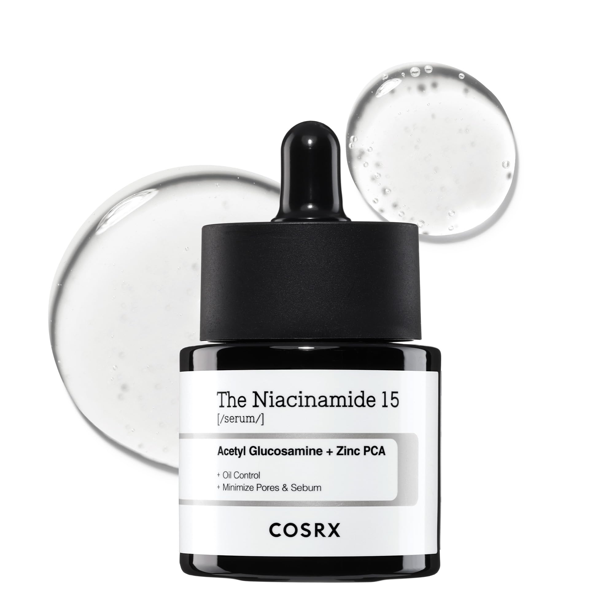COSRX frente del envase del serum Niacinamide 15% mostrando presentación compacta y profesional