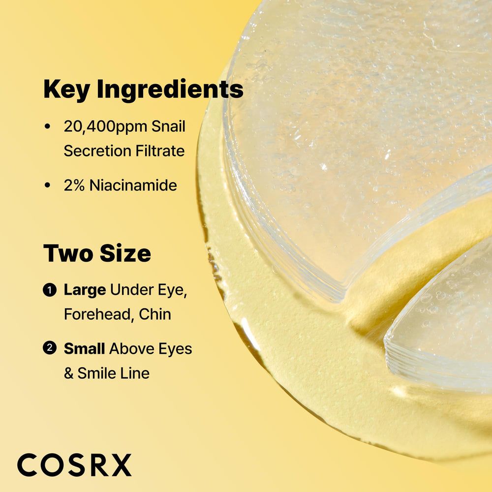 COSRX close-up of a single hydrogel patch showing smooth texture and adhesion