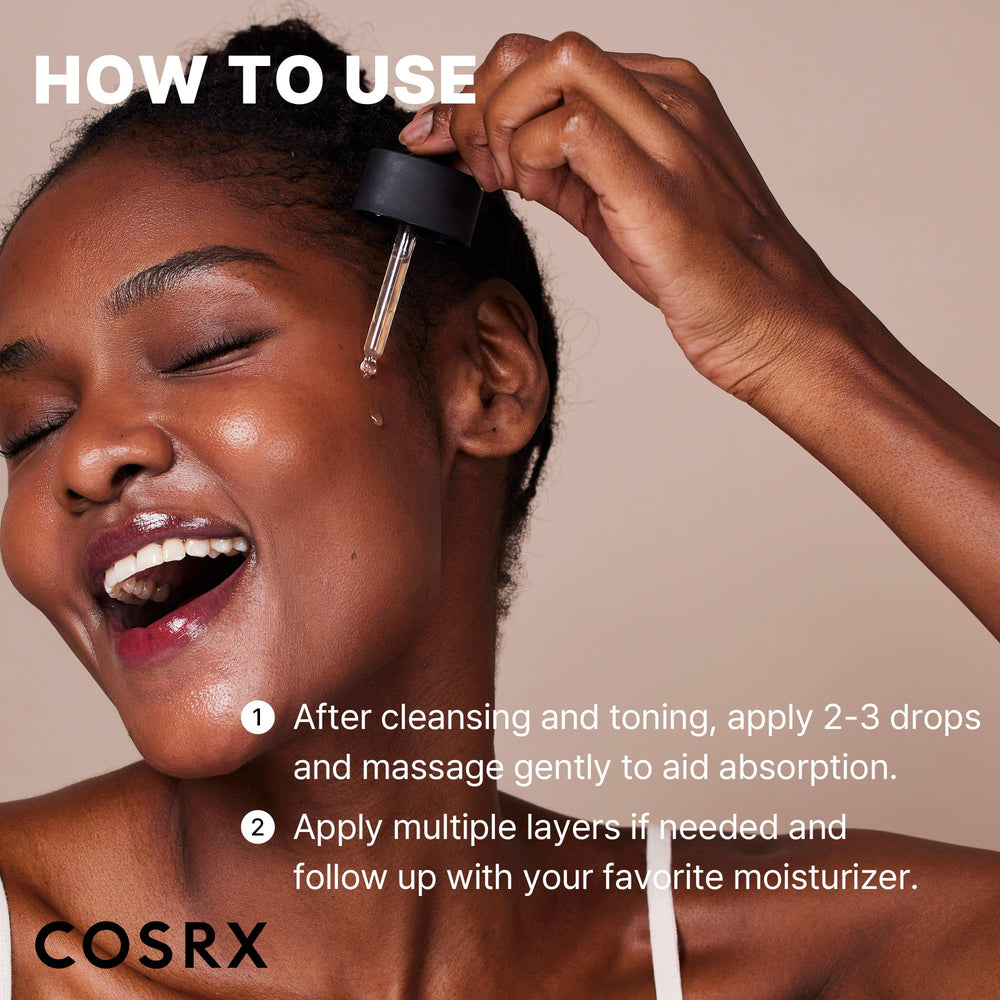 COSRX etiqueta con ingredientes clave mostrando ferúlico y glutathione beneficios
