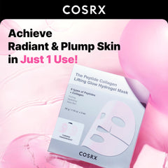 COSRX mascarilla puesta en el rostro mostrando ajuste y liberación de activos