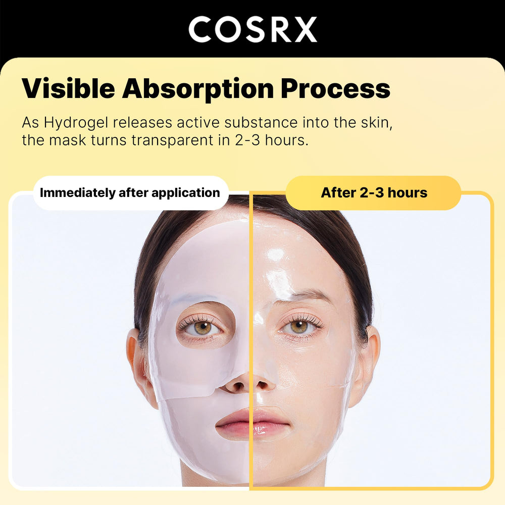 COSRX mascarilla puesta en rostro mostrando efecto calmante inmediato
