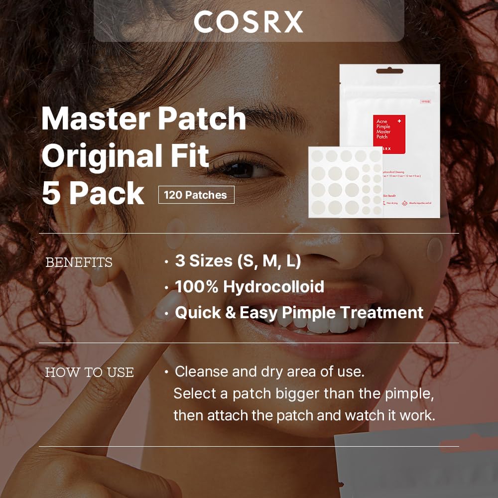 COSRX parche en primer plano resaltando textura hidrocoloide para absorción