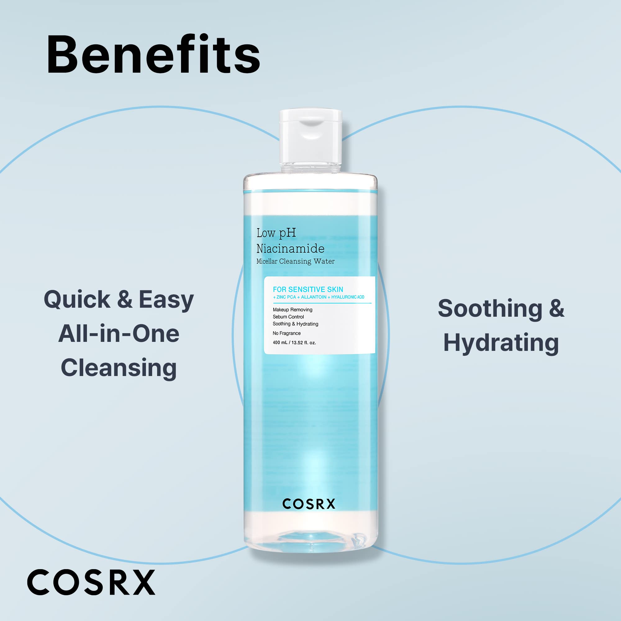 COSRX producto en mano para apreciar tamaño y facilidad de uso