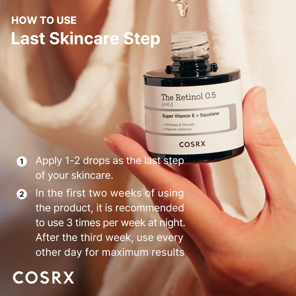 COSRX aceite aplicado en rutina nocturna para renovar la piel