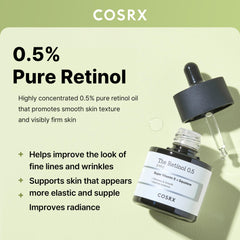 COSRX textura del aceite resaltando hidratación y rápida absorción