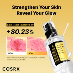 COSRX serum aplicado en manos demostrando hidratación inmediata