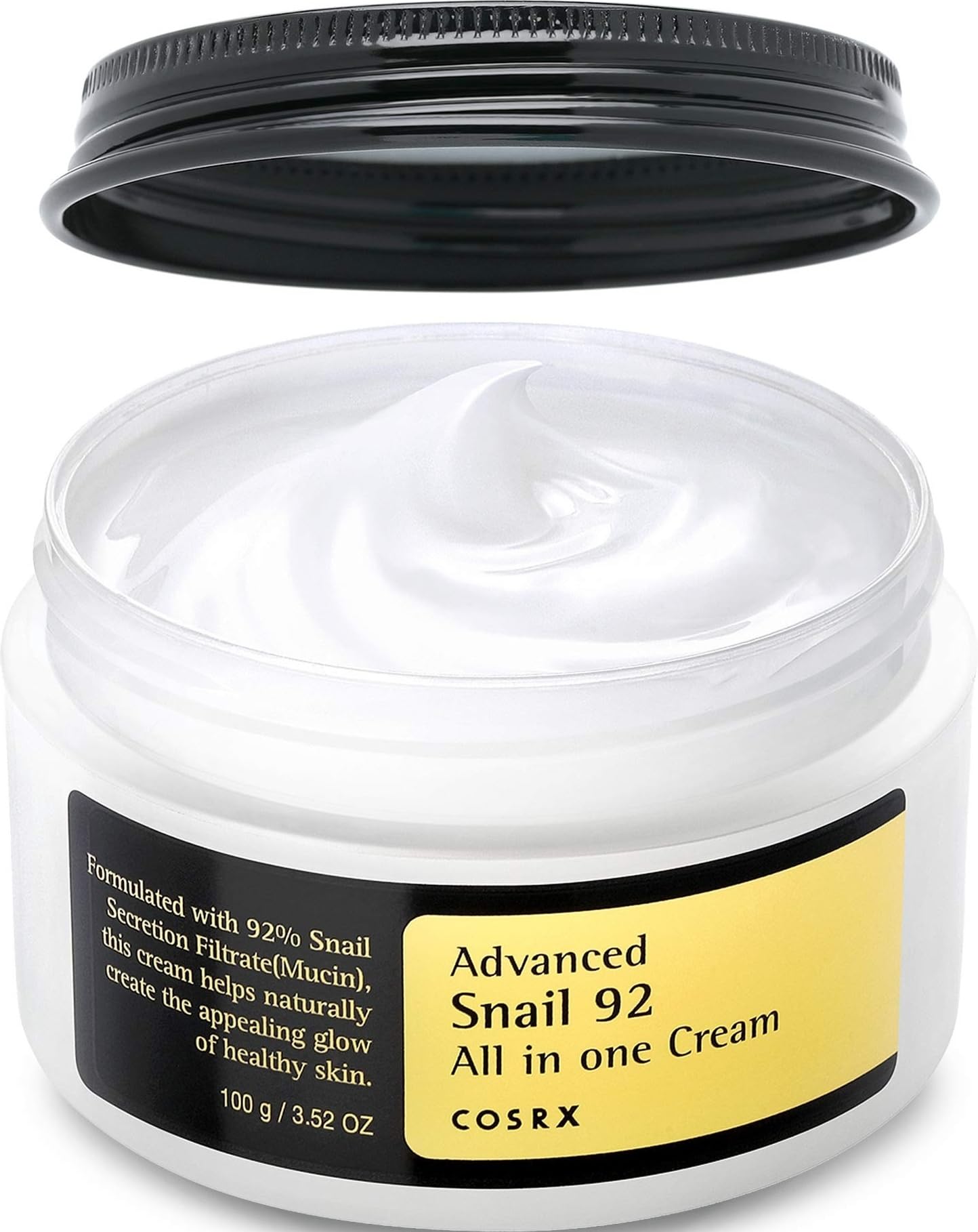 COSRX frasco frontal mostrando la marca y formato 100 g para identificación rápida