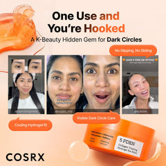 COSRX textura del hidrogel cerca, hidratación concentrada y adherencia