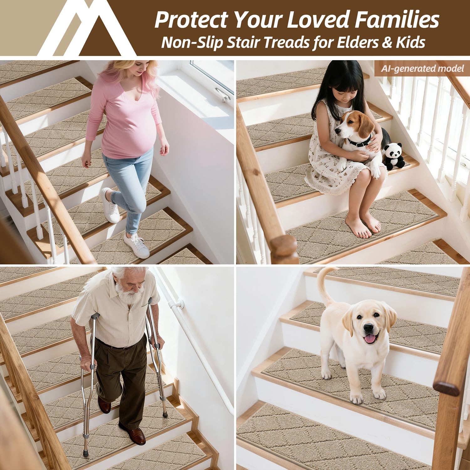 COSY HOMEER stair tread showing door clearance and smooth operation benefit