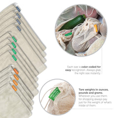 Cottify size comparison lined up to pick the right bag quickly
