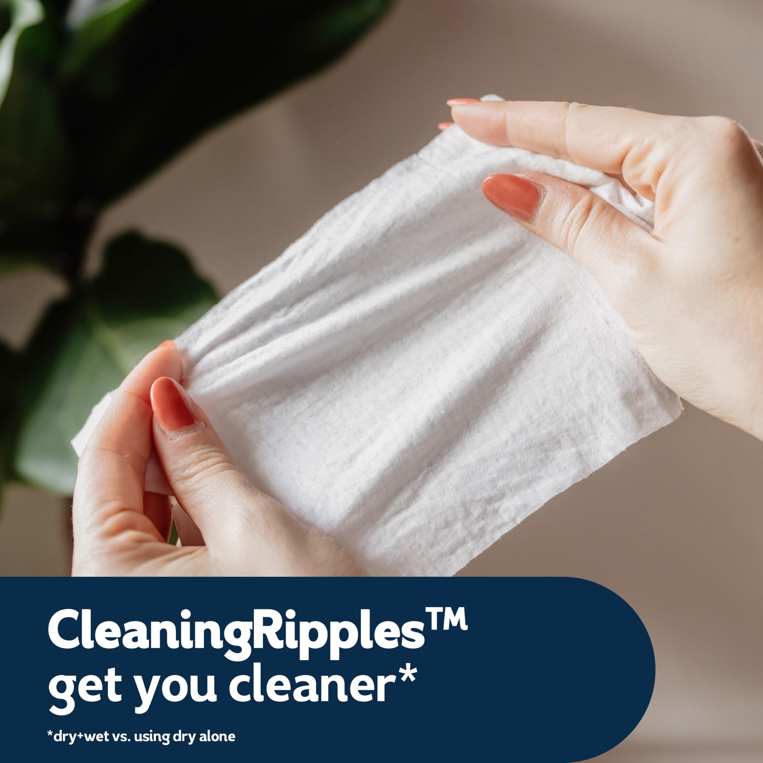 Cottonelle cierre flip-top manteniendo la humedad y evitando desperdicio