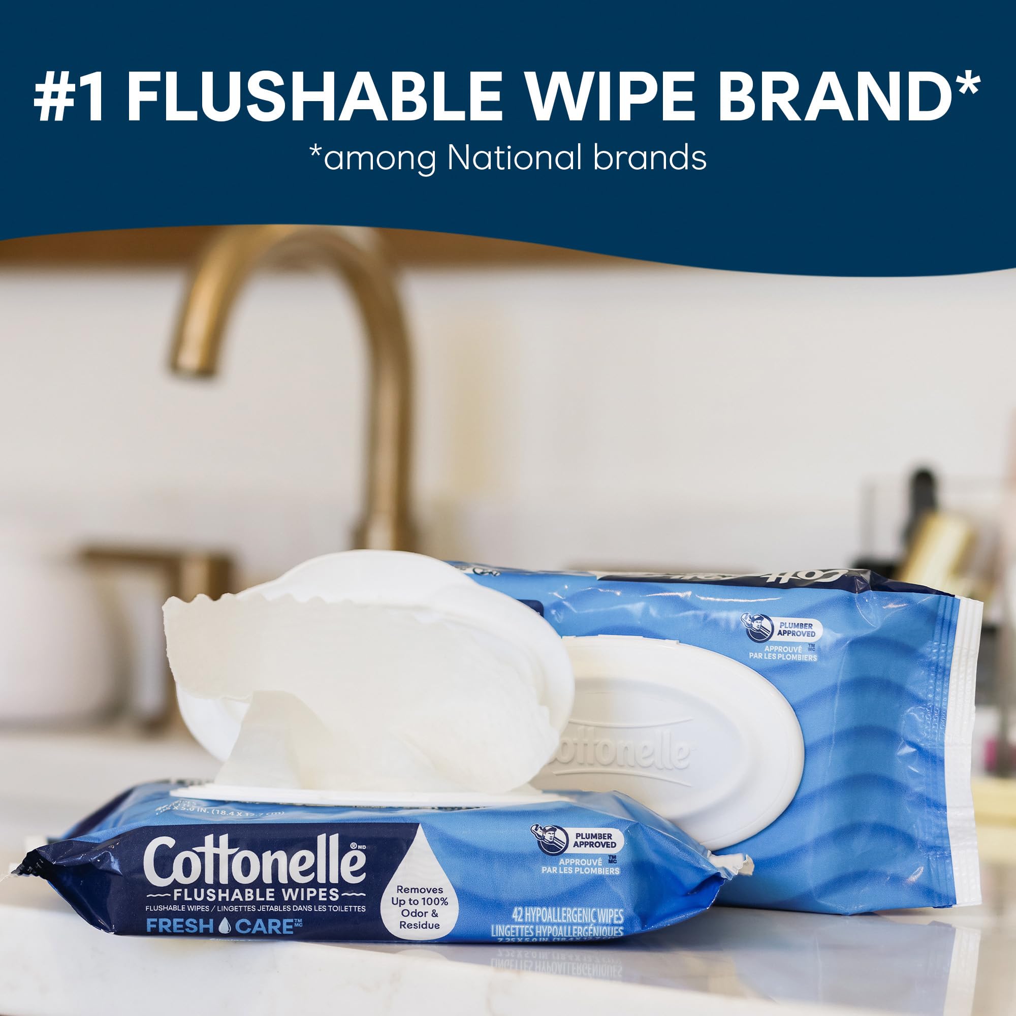 Cottonelle primer plano de textura de la toallita para limpieza eficaz