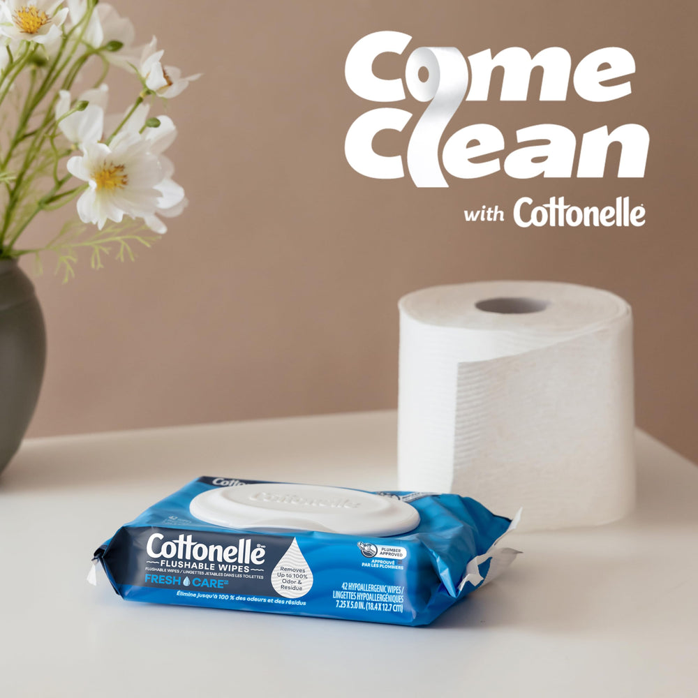 Cottonelle caja completa con 8 paquetes, total 336 toallitas por compra