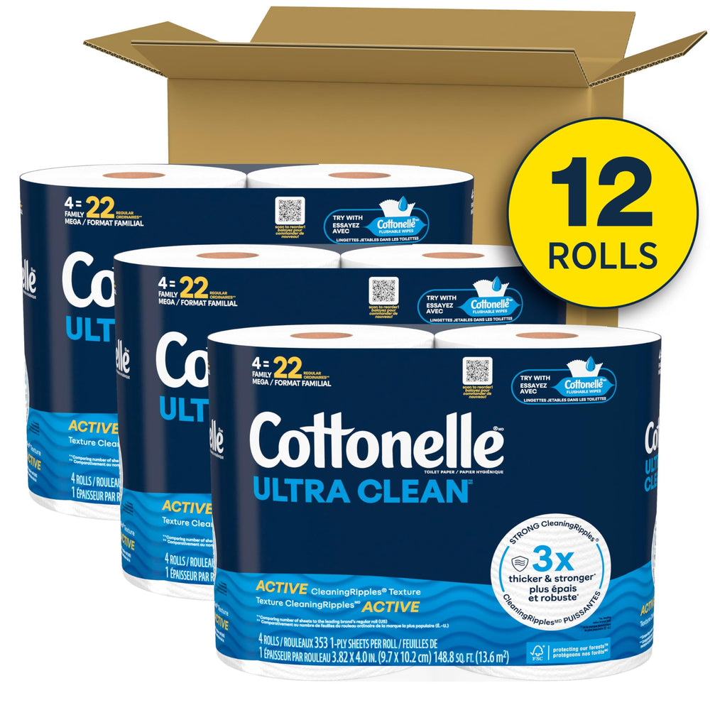 Cottonelle textura CleaningRipples en primer plano que mejora la limpieza con menos pasadas