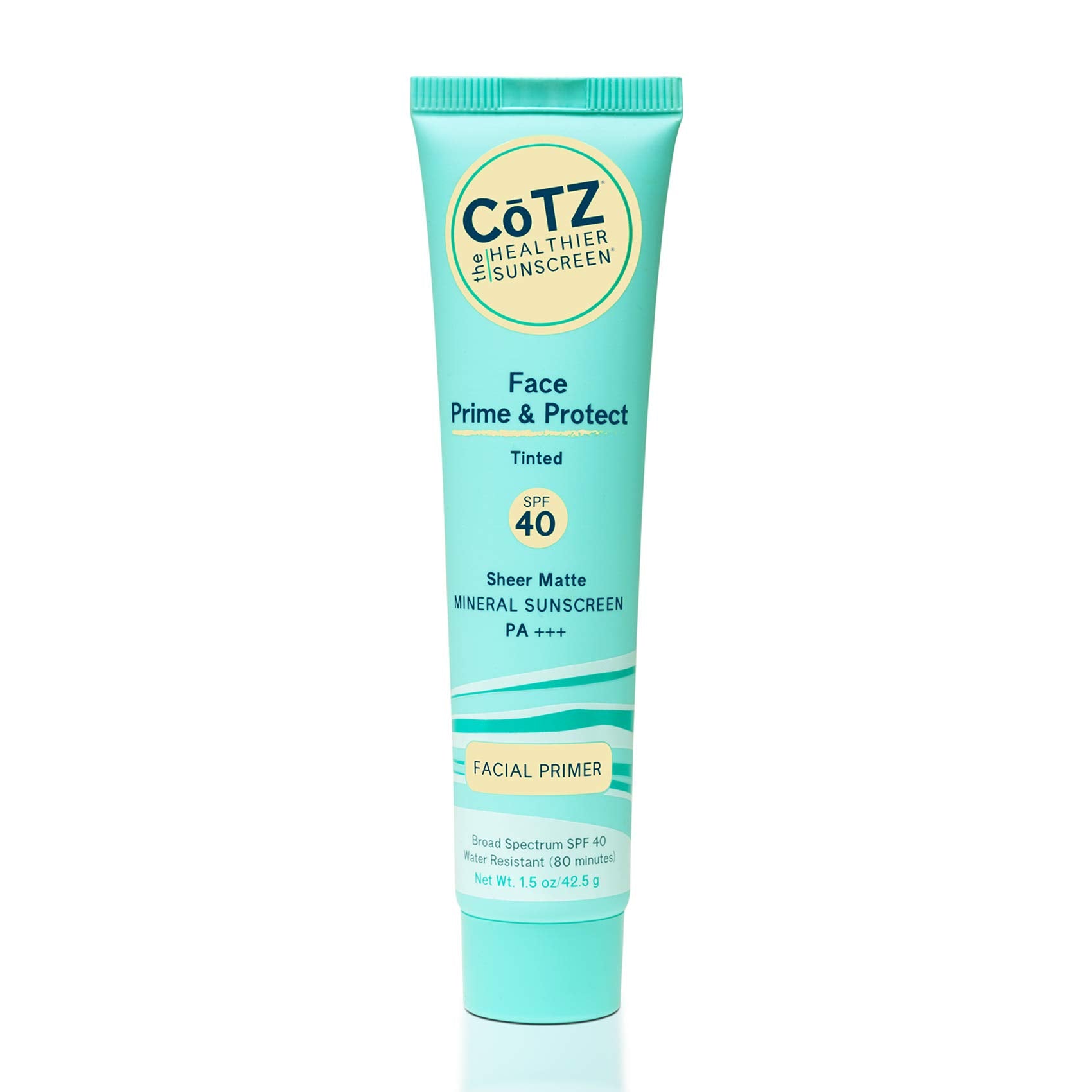 CoTZ envase frontal mostrando protector mineral y tono tintado para piel unificada