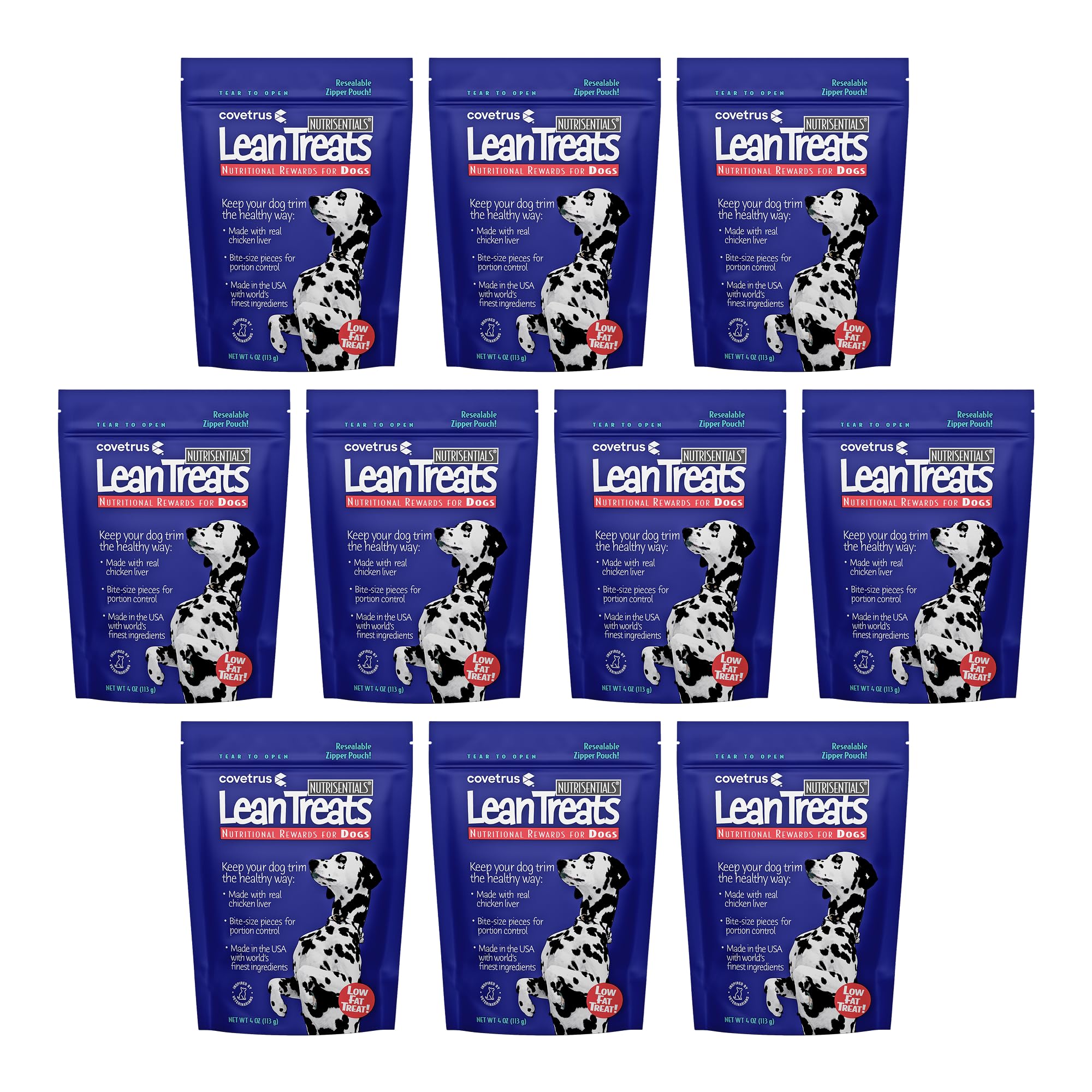 Covetrus Nutrisential frente del paquete mostrando tamaño y marca, ideal para control de porciones