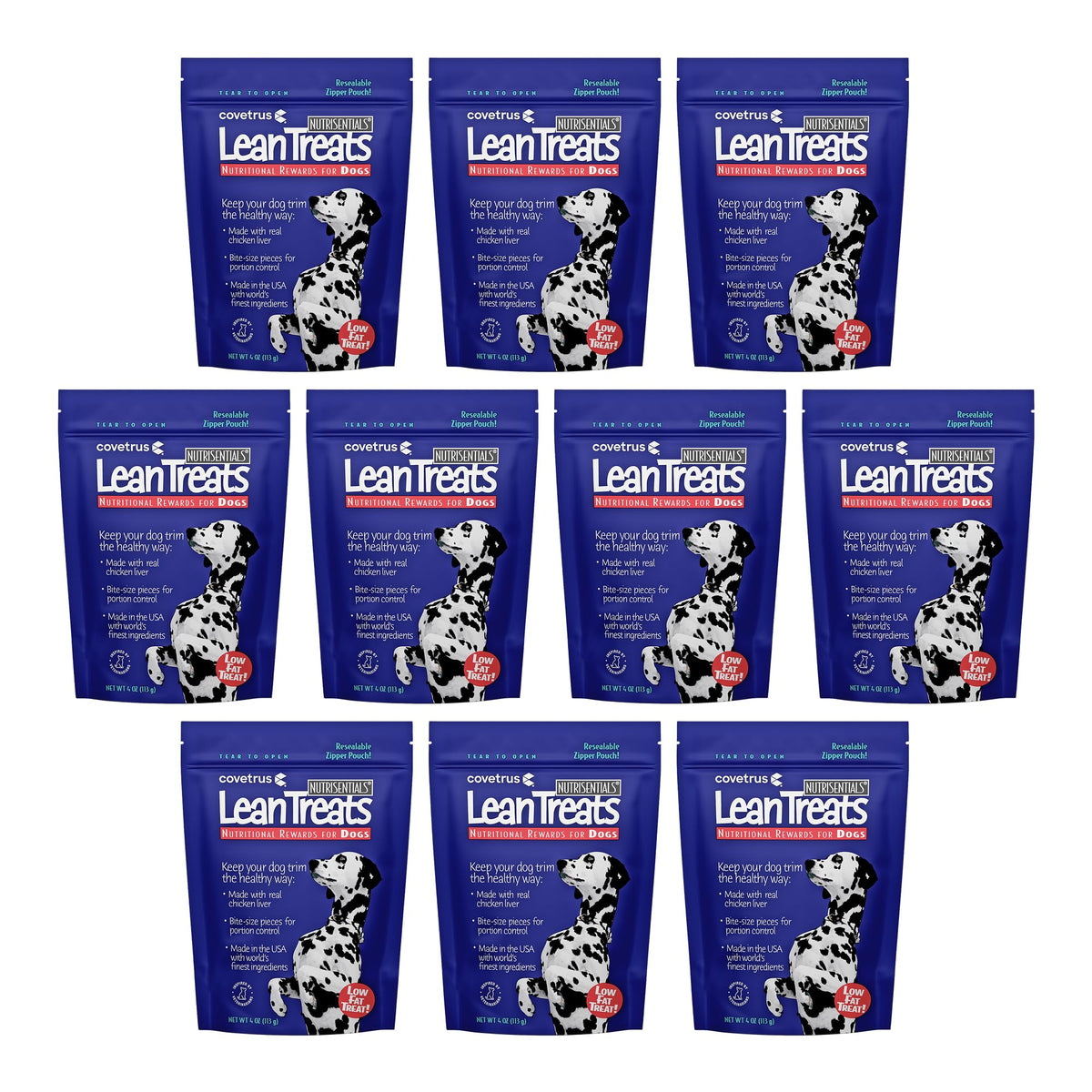 Covetrus Nutrisential frente del paquete mostrando tamaño y marca, ideal para control de porciones