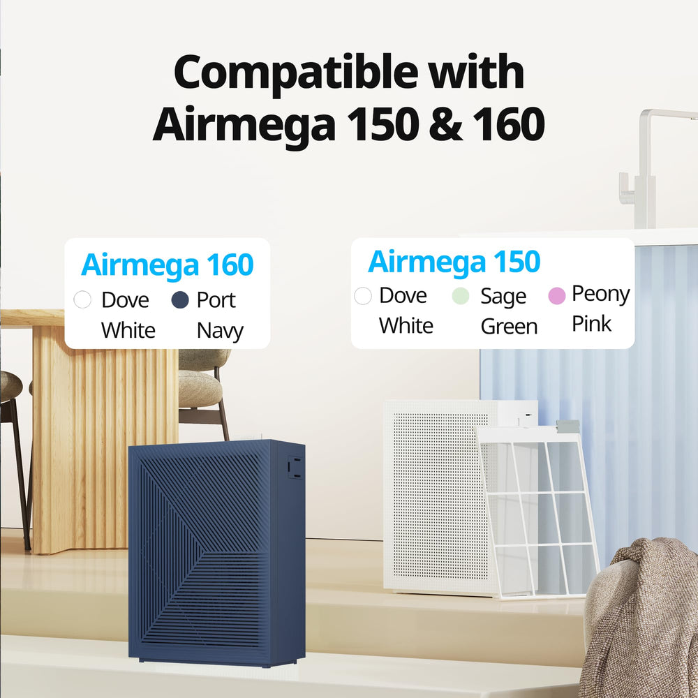 Coway Airmega 150 primer plano del filtro HEPA capturando partículas