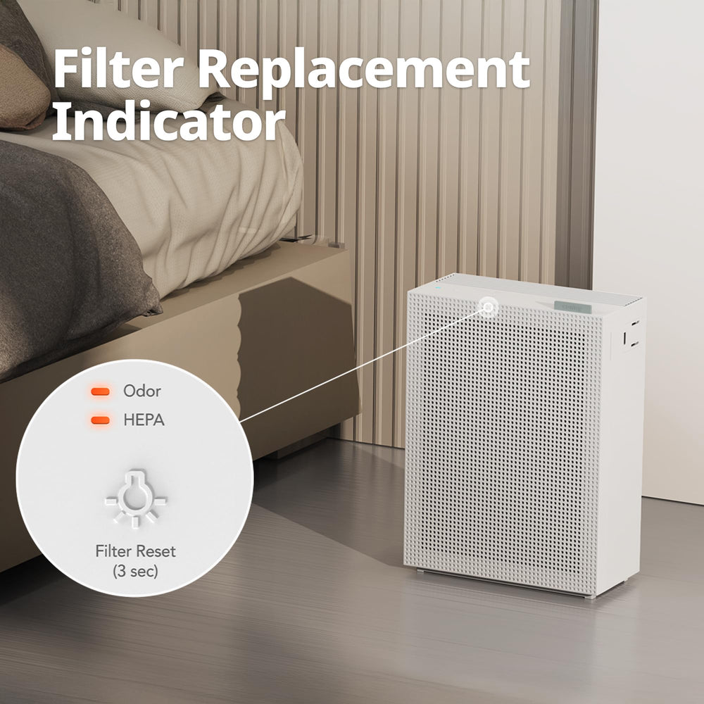Coway Airmega 150 en salón ilustrando mejor aire y ambiente cómodo