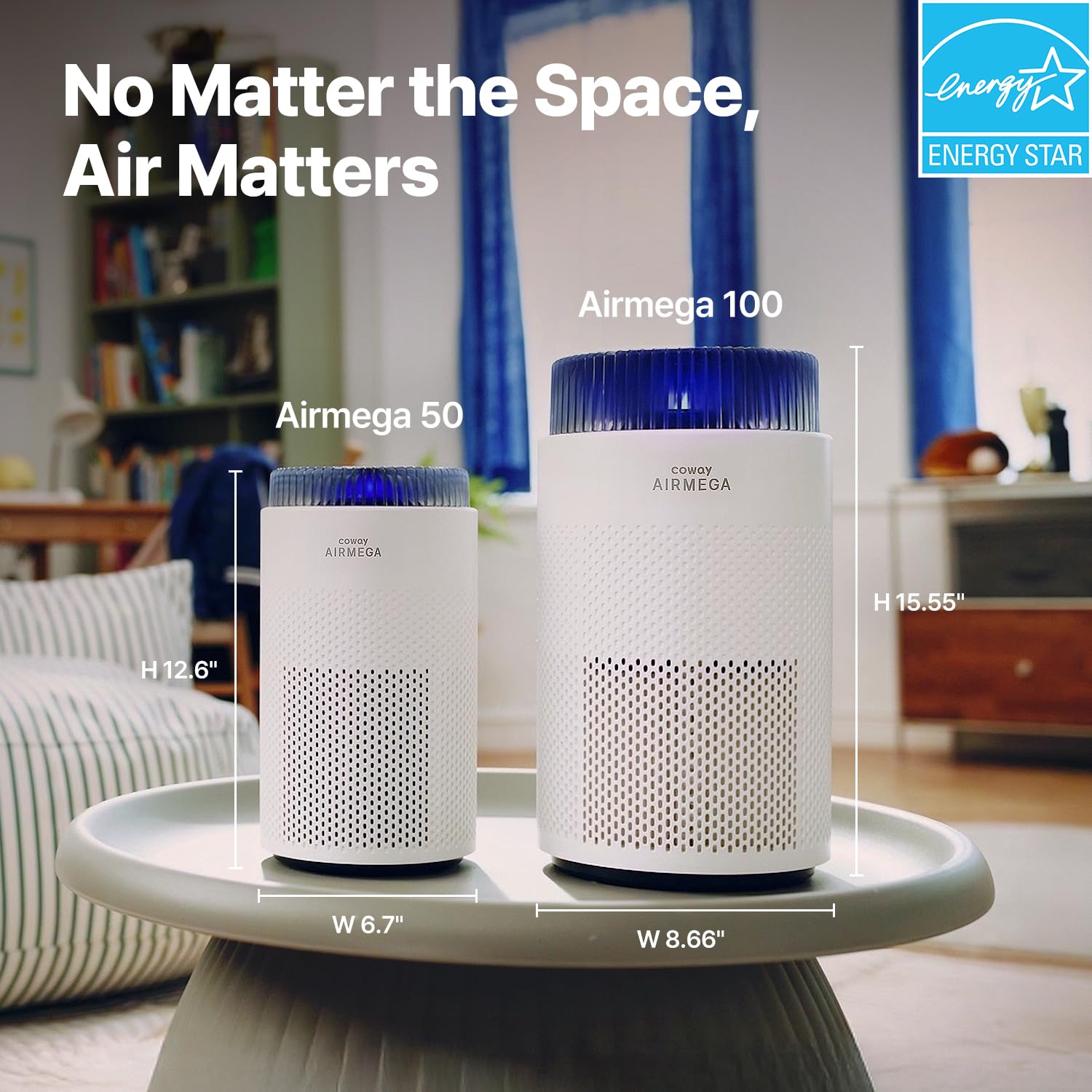 Coway Airmega 50 prefiltro extraíble mostrando mantenimiento sencillo