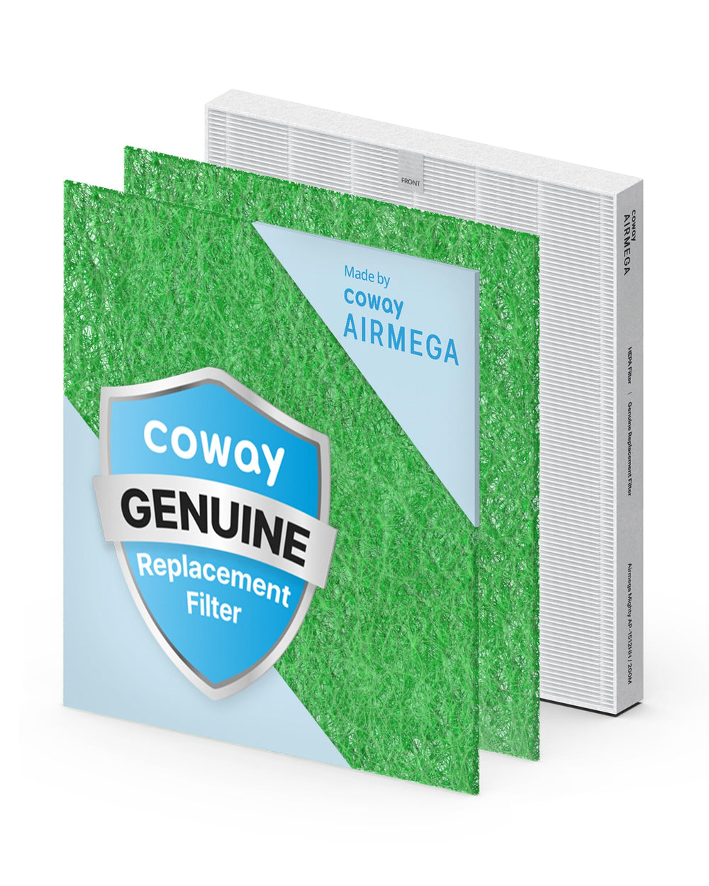 Coway juego de filtros frontal mostrando empaque original y compatibilidad