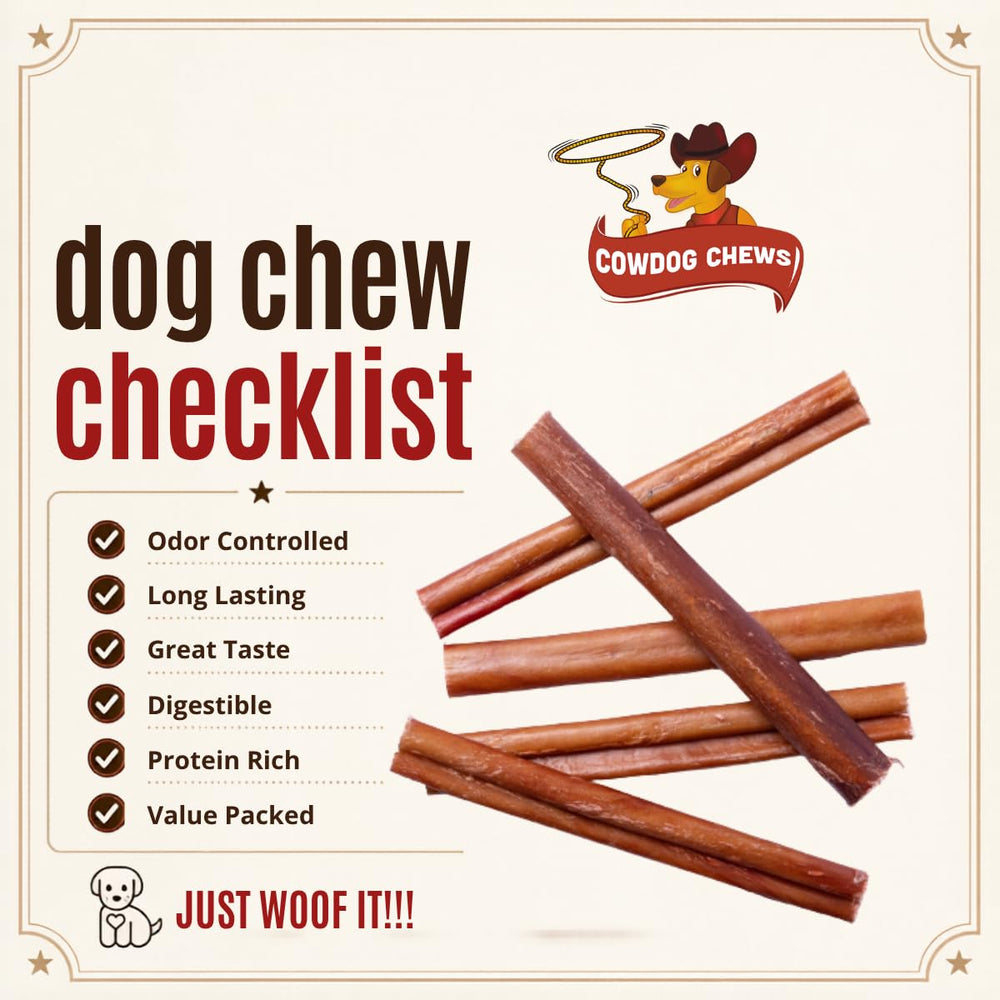 Cowdog Chews paquete abierto mostrando 25 unidades, buena relación cantidad