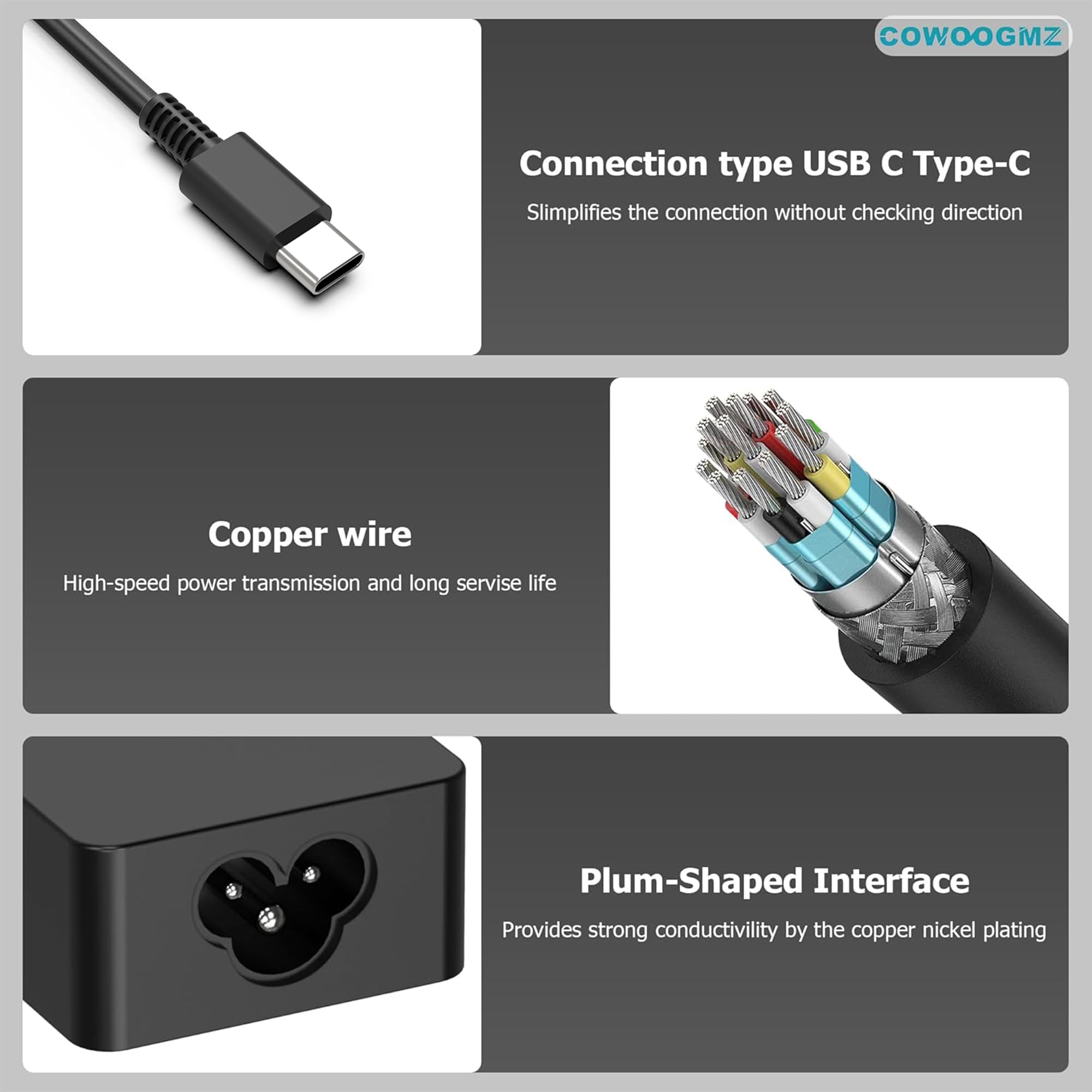 COWOOGMZ conectado a ThinkPad demostrando carga estable