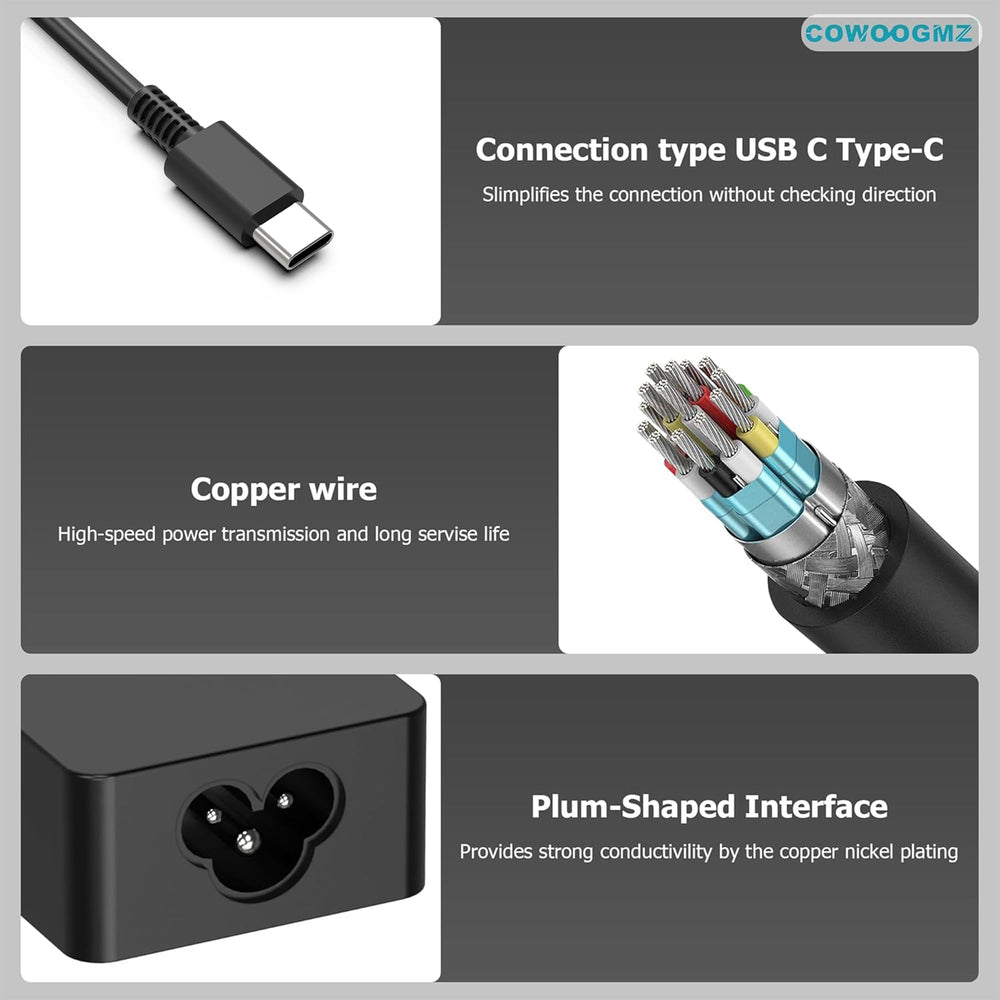 COWOOGMZ conectado a ThinkPad demostrando carga estable