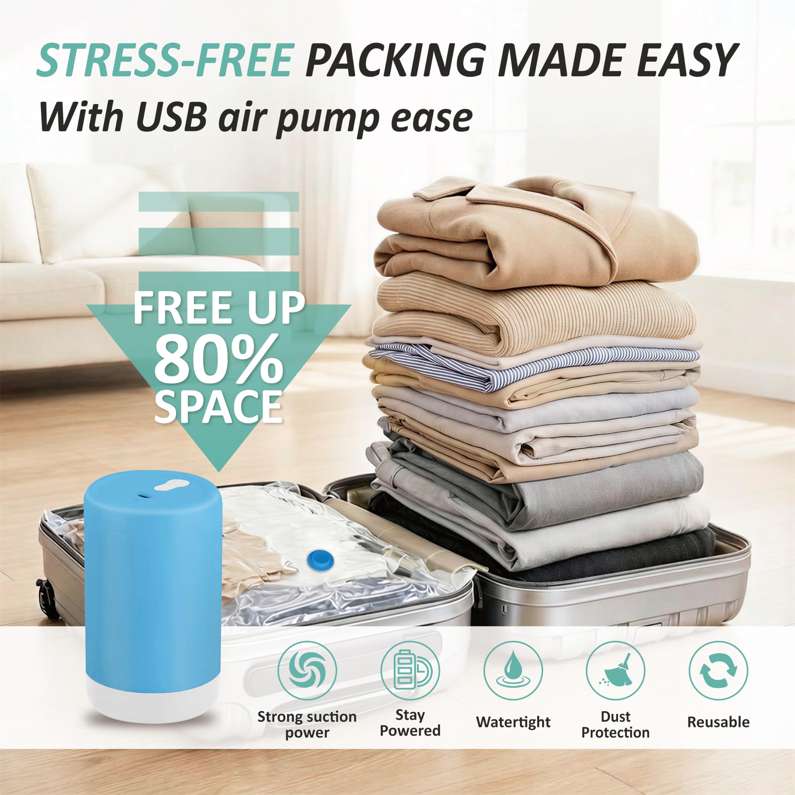 Cozy Essential bomba inalámbrica recargable USB mostrando diseño compacto y uso