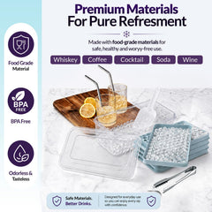 Cozy Kitchen Essentials cubeta con tapa llena de cubitos, almacenamiento higiénico